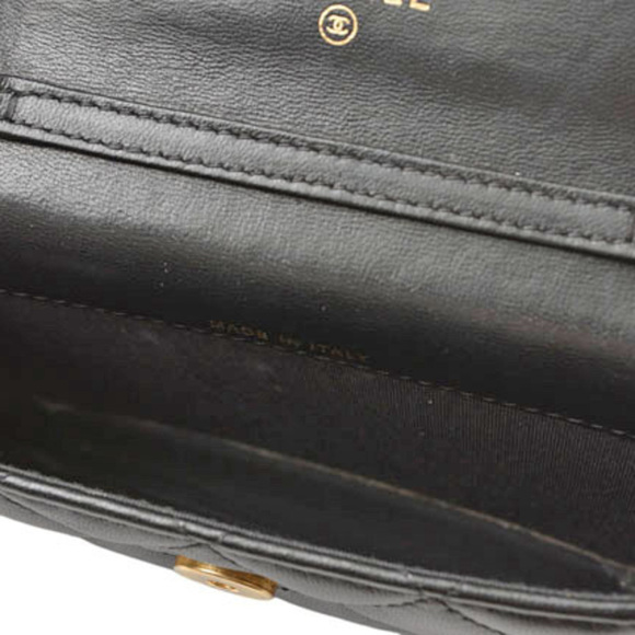 CHANEL Black Lambskin Leather Wallet - Picture 8 of 14